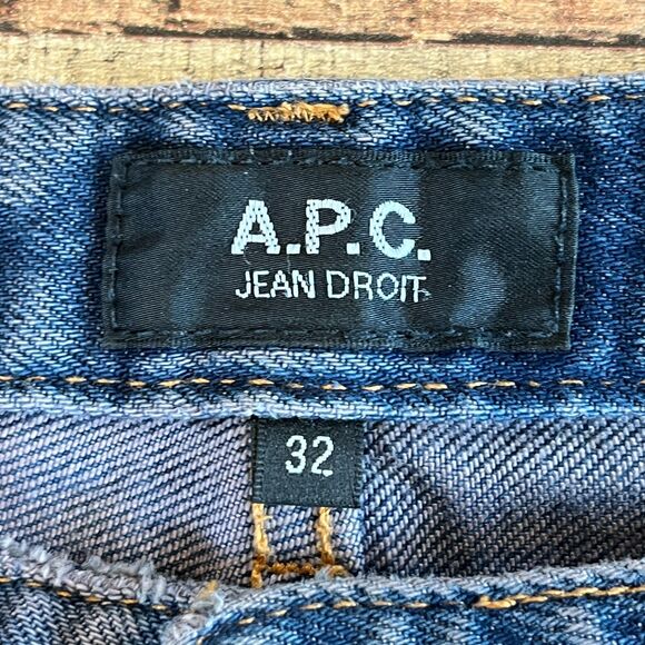 A.P.C. Jean Droit Jeans Japan Size 32 Raw Hem - Picture 4 of 6